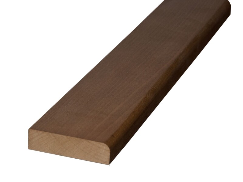 Dverový prah buk hrúbka 20mm lakovaný PU lakom orech.